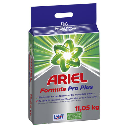 LESSIVE POUDRE DESINFECTANTE ARIEL FORMULA PRO PLUS 11,05KG