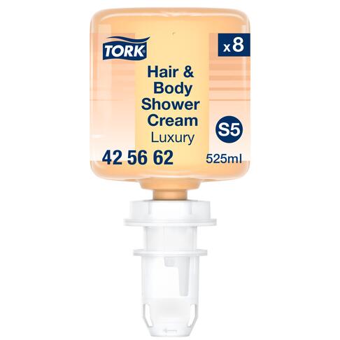 SAVON CRÈME DOUCHE CORPS & CHEVEUX TORK® LUXURY S5 CARTOUCHE 500ML X8