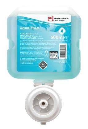 SAVON MOUSSE MAINS CORPS & CHEVEUX AZURE FOAM CARTOUCHE 500ML X6