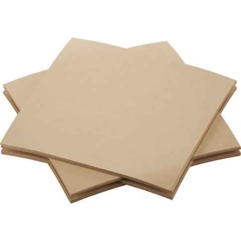 SERVIETTE 20X20CM NON TISSÉ BIO-DUNISOFT® BRUN NATUREL X2880