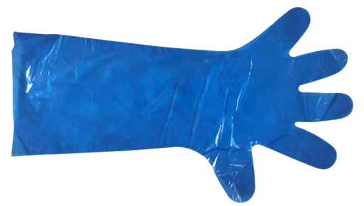 GANT POLYÉTHYLÈNE BLEU LONGUEUR 85CM TAILLE UNIQUE X2000