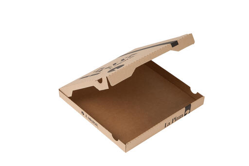 BOÎTE À PIZZA CARTON 26X26X3,5CM MARRON IMPRIMÉ X100 - 4