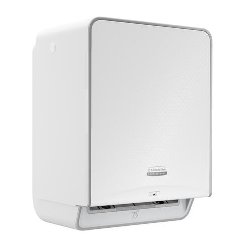 DISTRIBUTEUR D’ESSUIE-MAINS ROULEAUX À DÉCOUPE AUTOMATIQUE & OPTIQUE ICON™ BLANC MOSAÏQUE