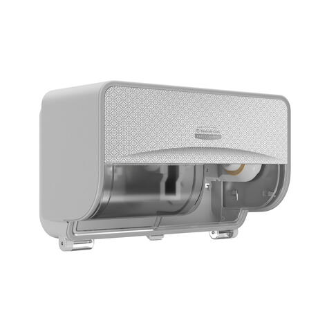 DISTRIBUTEUR DE PAPIER TOILETTE PETIT ROULEAU DOUBLE ICON™ GRIS MOSAÏQUE
