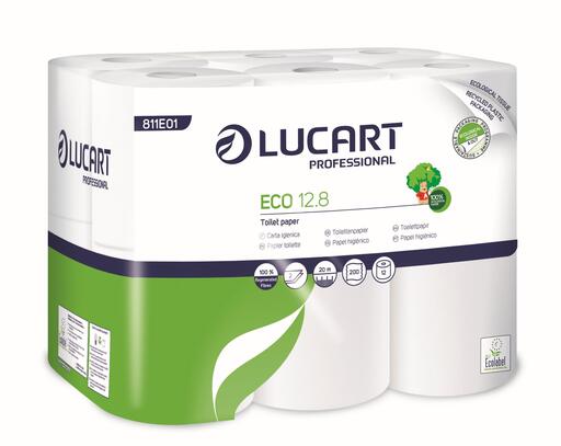PAPIER TOILETTE PETIT ROULEAU BLANC 200 FORMATS 2 PLIS ECOLABEL X96 - 2