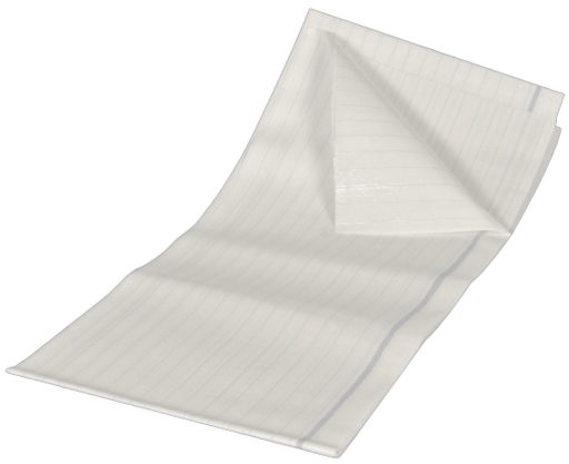 ALÈSE PLASTIFIÉE OUATE/PE 210X80CM BLANC X100