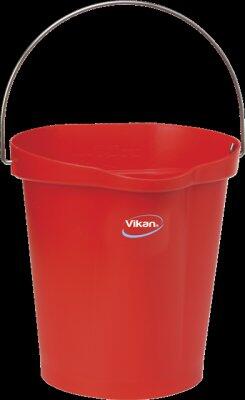 SEAU ALIMENTAIRE GRADUE BEC VERSEUR 12L ROUGE