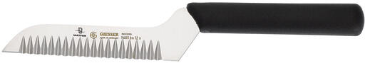 GIESSER COUTEAU À LAME ONDULÉE MANCHE NOIR 12 CM