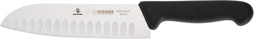 GIESSER COUTEAU SANTOKU MANCHE NOIR 18 CM