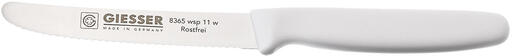 GIESSER COUTEAU CRANTÉ MANCHE BLANC 11 CM