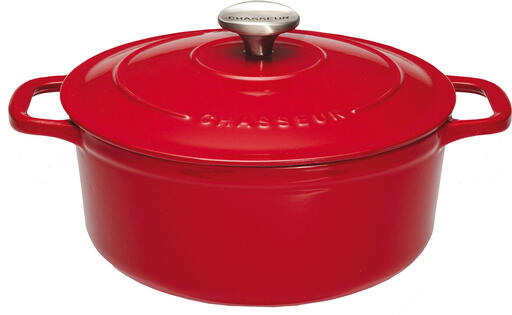 LE CHASSEUR COCOTTE RONDE AVEC COUVERCLE ROUGE 20 CM