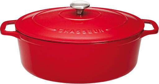 【SALE／37%OFF】 27 ROUGE COUVERCLE AVEC OVALE COCOTTE CHASSEUR LE X CM 20 調理器具