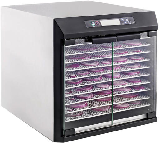 DÉSHYDRATEUR ÉLECTRIQUE INOX FRUITS LÉGUMES 10 PLATEAUX PORTES EN VERRE