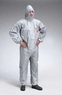 COMBINAISON GRIS CLAIR CAGOULE TYCHEM 6000 TAILLE L