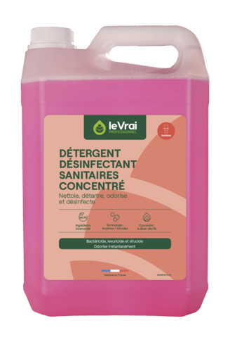 DETARTRANT DESINFECTANT CONCENTRE SANITAIRES BRUYERE LE VRAI PROFESSIONNEL 5L - 4