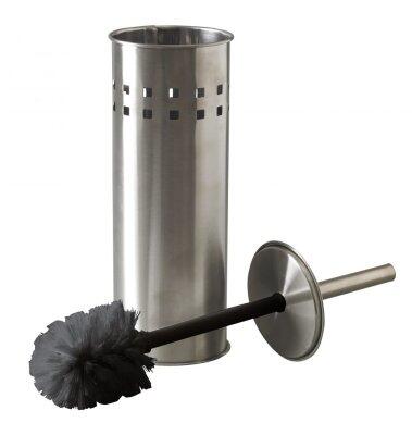 BROSSE WC TECHLINE PLASTIQUE NOIR POUR COMBINE INOX