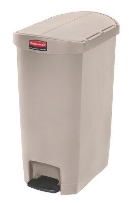 POUBELLE A PEDALE SLIM JIM STEP ON 50L MODELE ETROIT RESINE BEIGE
