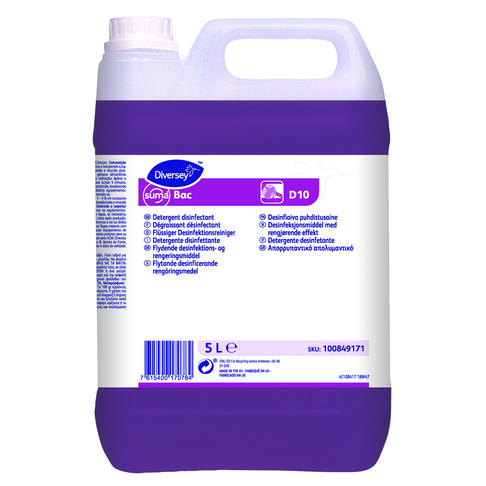 DEGRAISSANT DESINFECTANT MULTI SURFACES ALIMENTAIRE SUMA BAC (D10) 5L