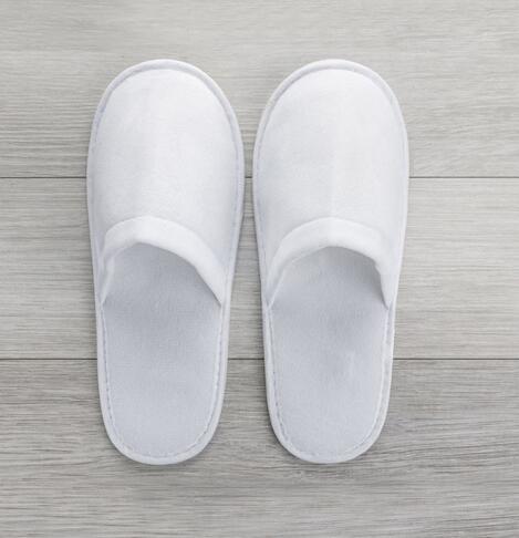PANTOUFLE FERMÉE POLYESTER BLANC X100 PAIRES