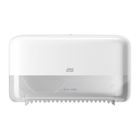 DISTRIBUTEUR DE PAPIER TOILETTE PETIT ROULEAU DOUBLE TORK® T7 BLANC