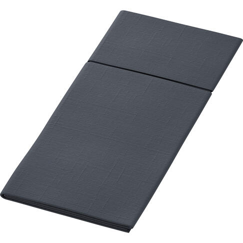 SERVIETTE POCHETTE 40X33CM NON TISSÉ DUNILETTO® BIO-DUNISOFT® NOIR X260