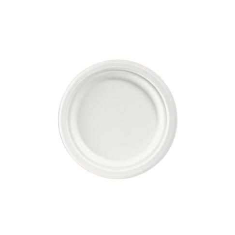 ASSIETTE RONDE BAGASSE Ø170MM BLANC X500