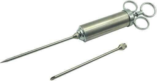 SERINGUE À SAUCE INOX 6 CL AVEC AIGUILLES DE 4 ET 6 MM