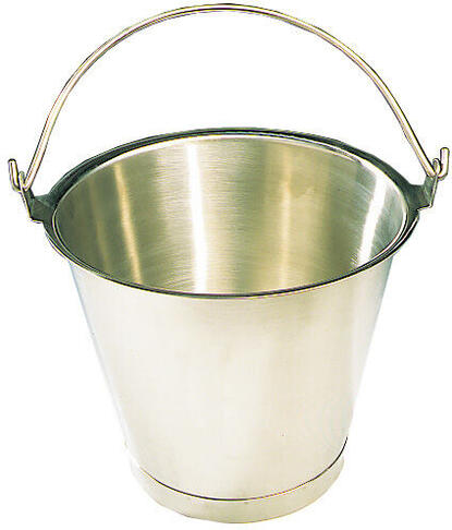 SEAU INOX GRADUÉ AVEC SOCLE DE RENFORT 12 L