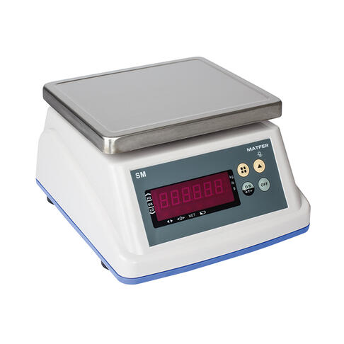 BALANCE ÉLECTRONIQUE SM IP65 PLATEAU INOX JUSQU'À 6 KG/2 G