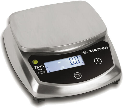 BALANCE DIGITALE INOX NEO TX IP65 JUSQU'À 15 KG /1 À 2 G
