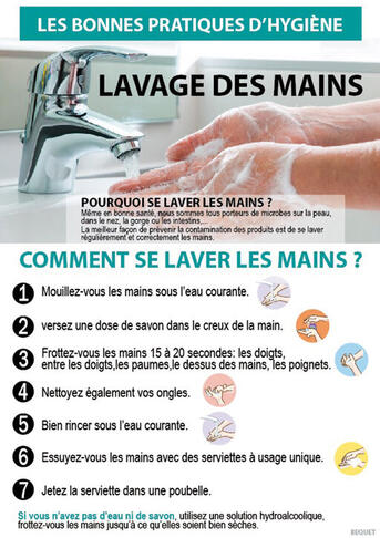 AFFICHE LAVAGE DES MAINS 21X30 CM