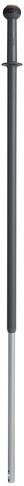 MANCHE PASSAGE D'EAU TELESCOPIQUE ALUMINIUM 1,23-1,77M DIAMETRE 29MM GRIS