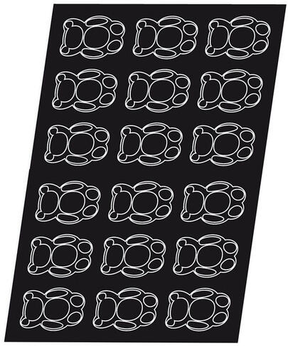 FLEXIPAN 60X40 PLAQUE DE 18 NOUNOURS 9X6X2 CM