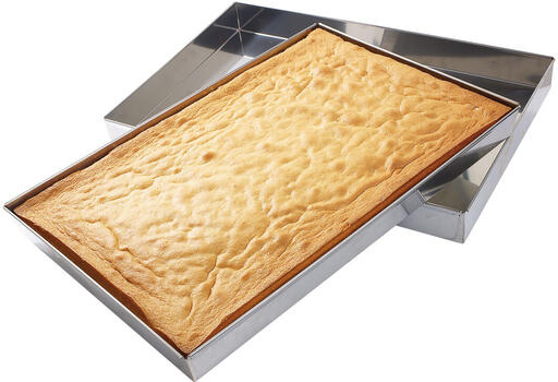 CAISSE À GÉNOISE INOX DROITE 59X39X6 CM