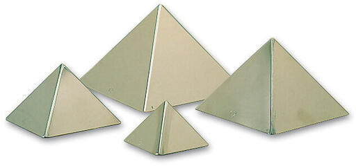 PYRAMIDE INOX BASE CARRÉE 15X15X10 CM
