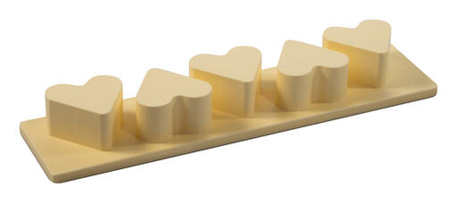 MULTIMOULE DÉMOULEUR POLYSTYRÈNE 5 COEURS 7.3X6.8 CM