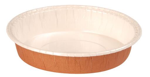 MOULES TOURTIÈRES EN CARTON CUISSON VENTE Ø 100 X H 21 MM ORANGE INTÉRIEUR BLANC X75