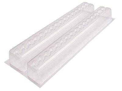 GOUTTIÈRES MOULE DOUBLE BUCHE BILLES PVC 90X570 X10
