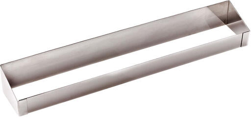 CADRE À BÛCHE INOX INCLINÉ 56.5X9.3 CM HAUTEUR DE 4.1 À 7 CM