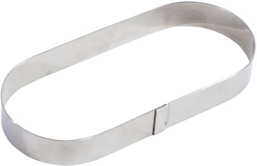 MOZAÏK CERCLE À TARTES OBLONGS INOX 28X9X2. CM