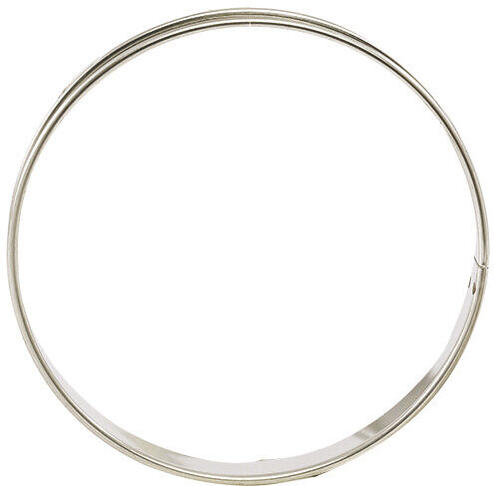 CERCLE À TARTES INOX 2 BORDS ROULÉS 12 CM HAUTEUR 2 CM