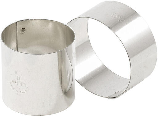 NONNETTES INOX RONDES DIAMÈTRE 6 CM HAUTEUR 3 CM X4