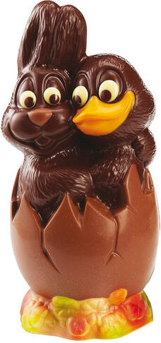 PLAQUE 275X175 DOUBLE POUR OEUF COUPLE LAPIN/CANARD