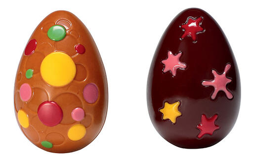PLAQUE 27,5X17,5CM 4 DEMI OEUF BULLE/SPLAT