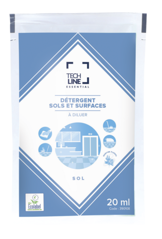NETTOYANT SOLS ET SURFACES TECHLINE ECOLABEL 250X20ML - 2
