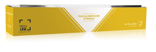 FILM ALIMENTAIRE TECHLINE EN BOÎTE DISTRIBUTRICE 45CM X300M