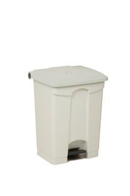 POUBELLE A PEDALE TECHLINE 45L 2 ROUES BLANC / BLANC