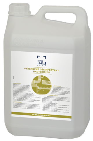 DETERGENT DESINFECTANT SURFACES AGROALIMENTAIRE TECHLINE 5L