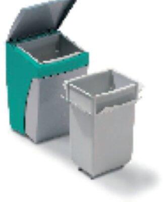 POUBELLE MURALE WALLY 20L OUVERTURE AU GENOU GRIS