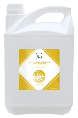 AGENT DECONTAMINANT POUR FRUITS & LEGUMES TECHLINE 5L